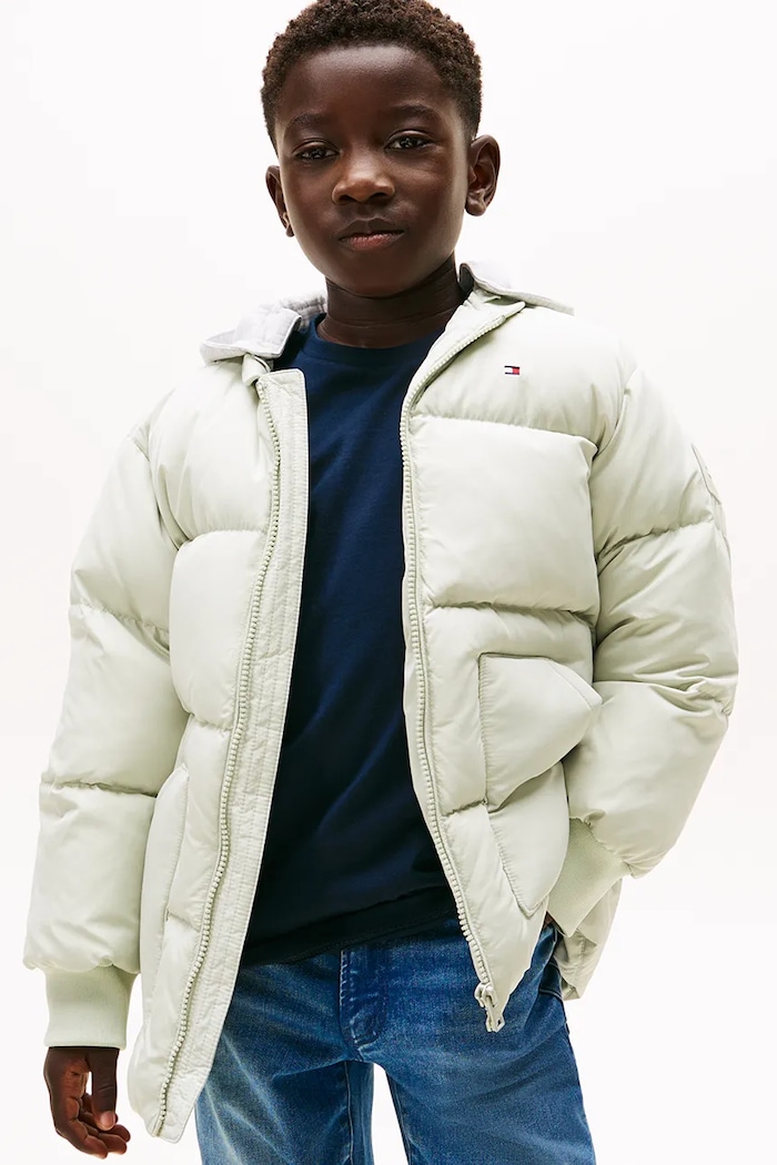 Detská páperová bunda Tommy Hilfiger páperové zelená KB0KB09815.9BYA