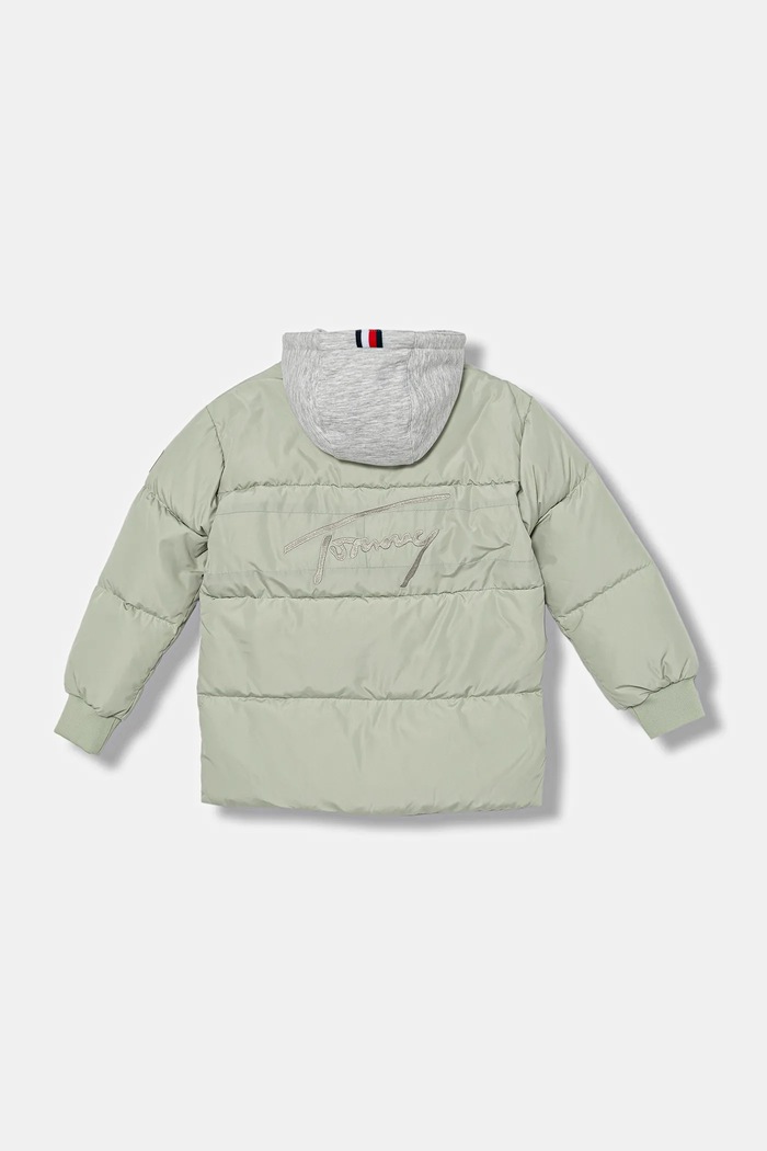Chlapec Detská páperová bunda Tommy Hilfiger KB0KB09815.9BYA zelená