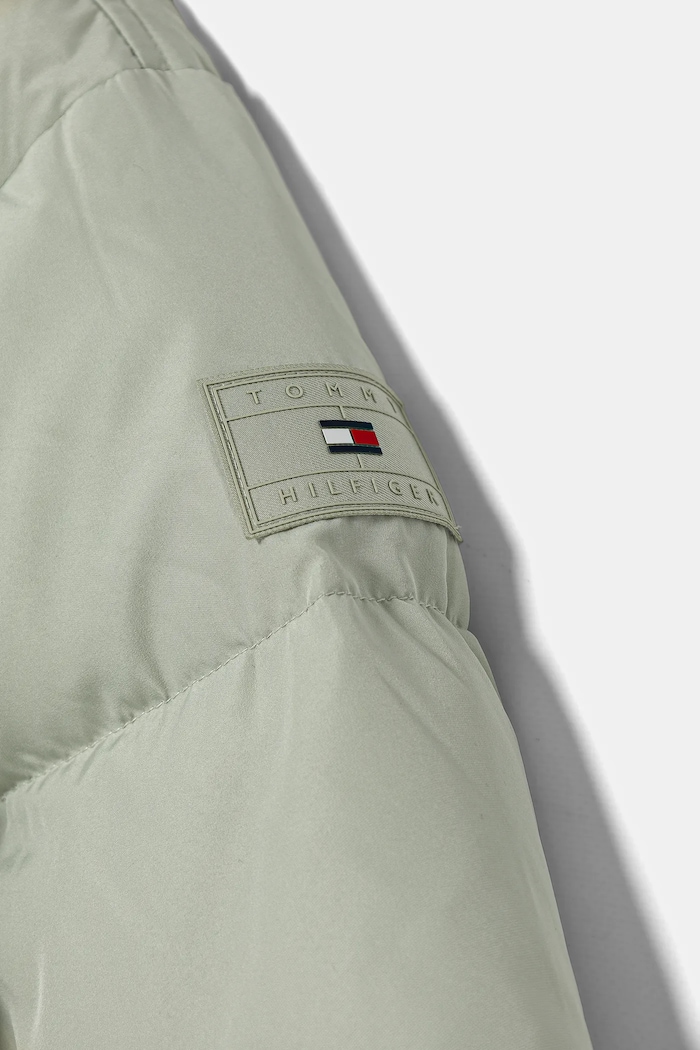 Detská páperová bunda Tommy Hilfiger zelená KB0KB09815.9BYA