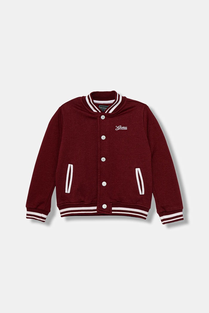 Detská mikina Guess bez kapucne burgundské N5YQ10.K0160.9BYA