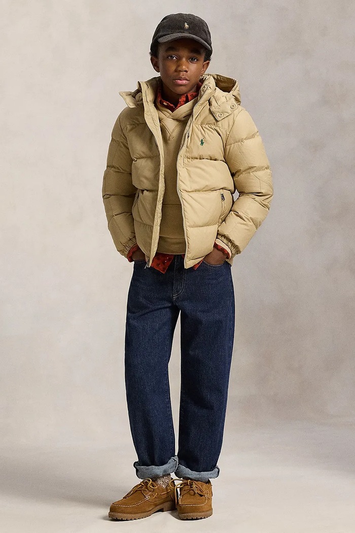 Dětská péřová bunda Polo Ralph Lauren 323969861003 béžová