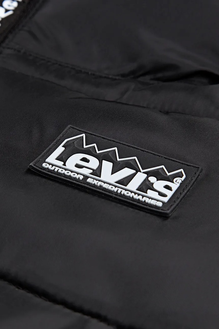 Chlapec Detská bunda Levi's SHERPA LINED MDWT PUFFER 8EN628 čierna