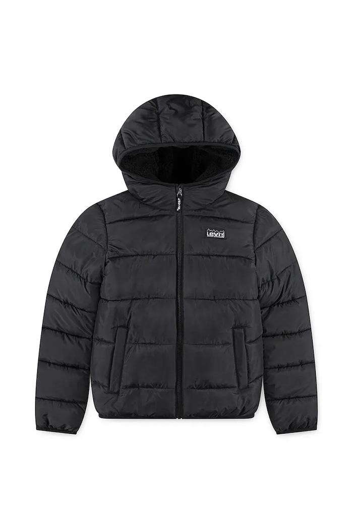 Otroška jakna Levi's SHERPA LINED MDWT PUFFER Drugo črna 9EN628