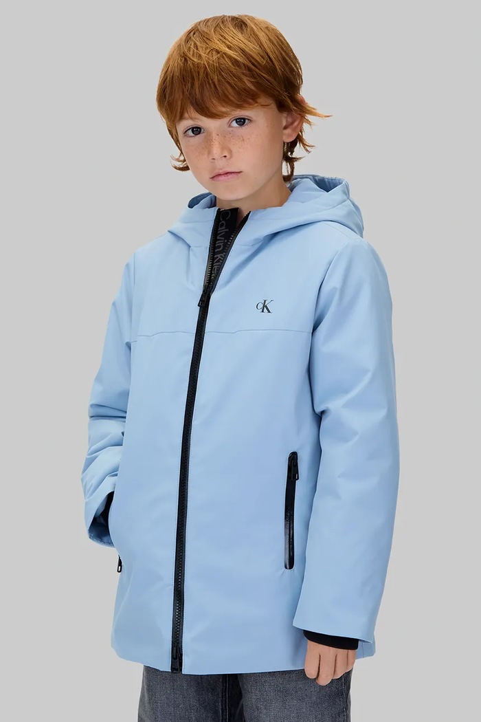 Dětská bunda Calvin Klein Jeans přechodné modrá IB0IB02569.9BYA