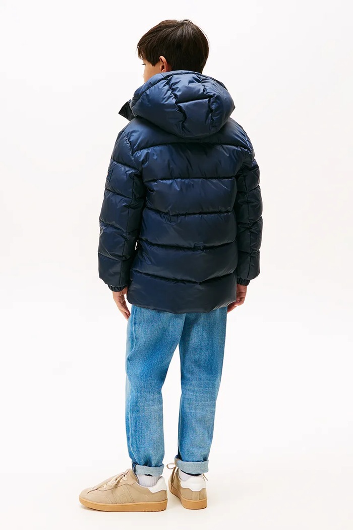 Παιδικό μπουφάν Tommy Hilfiger σκούρο μπλε KB0KB10002.9BYA