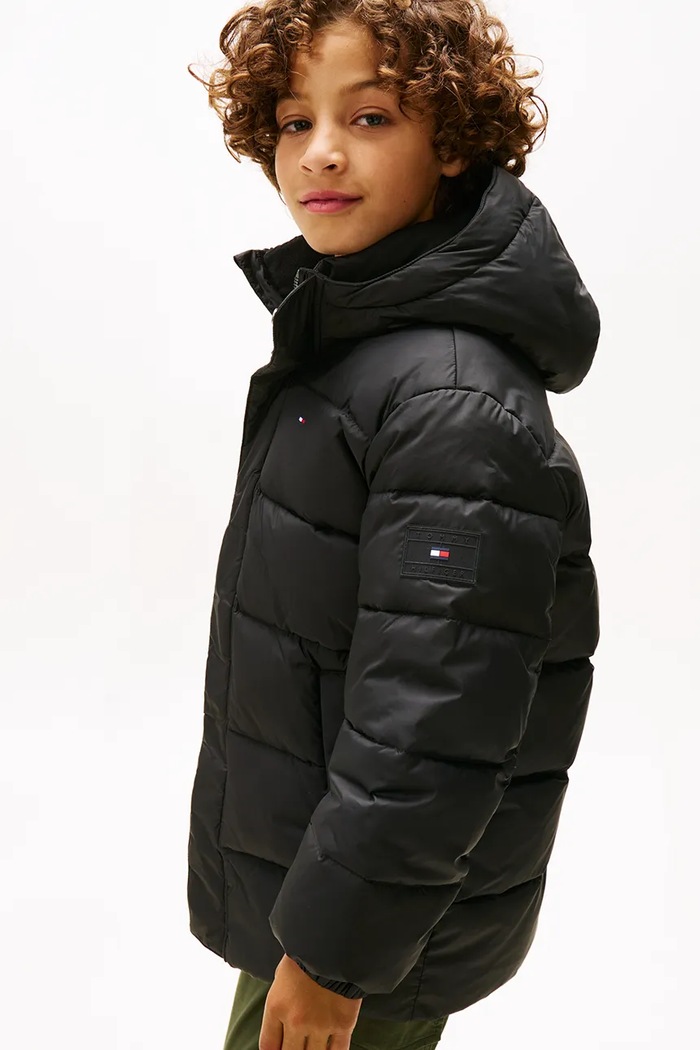 Detská bunda Tommy Hilfiger zateplené čierna KB0KB10002.9BYA