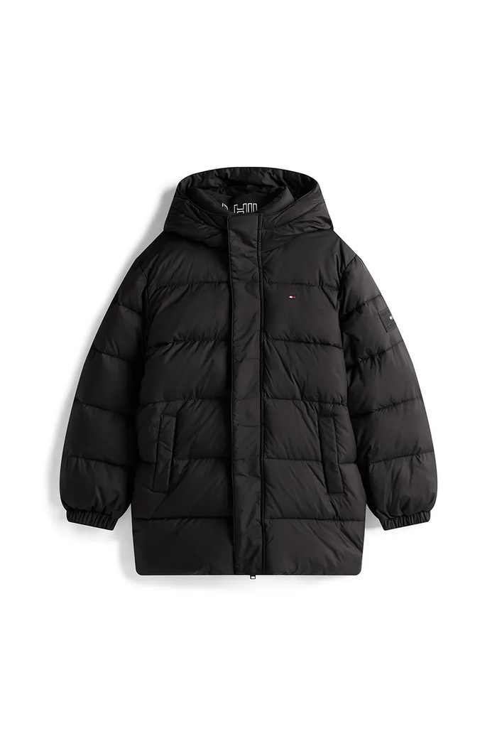 Detská bunda Tommy Hilfiger KB0KB10002.9BYA čierna AW25