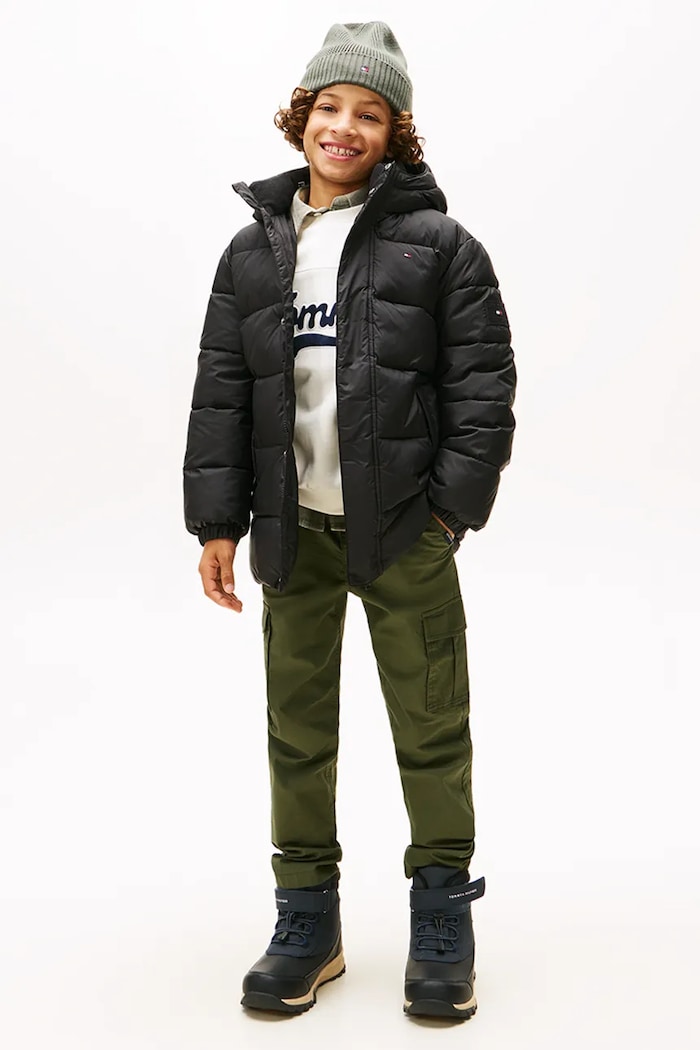 Detská bunda Tommy Hilfiger čierna KB0KB10002.9BYA
