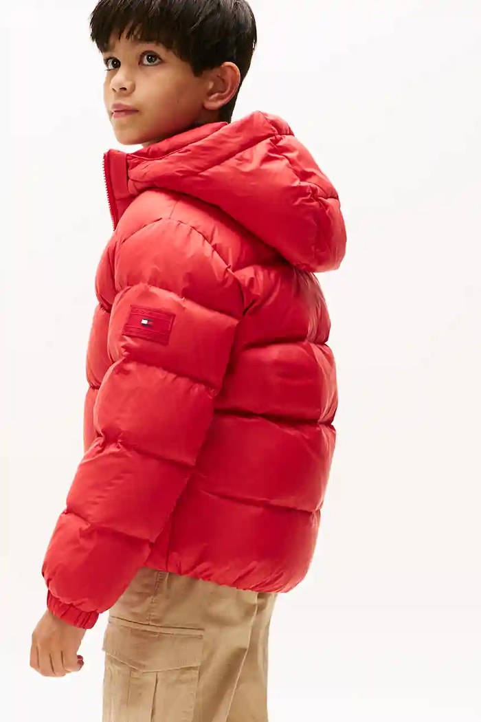 Detská páperová bunda Tommy Hilfiger červená KB0KB10091.98.122.9BYA