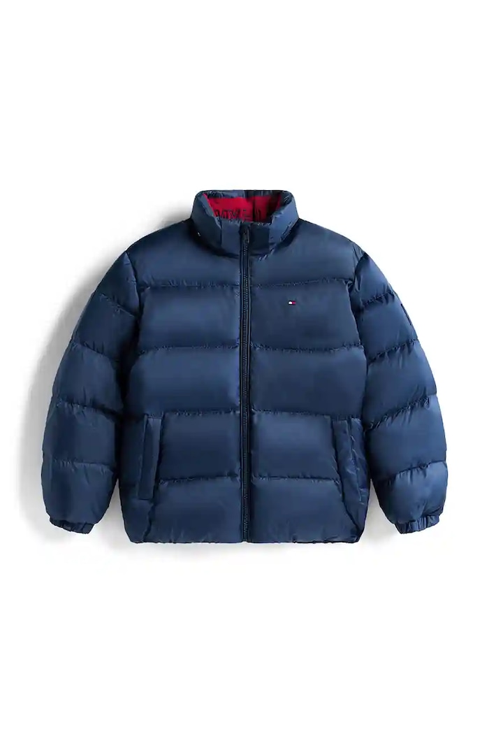 CHLAPEC Dětská péřová bunda Tommy Hilfiger KB0KB10091.98.122.9BYA námořnická modř