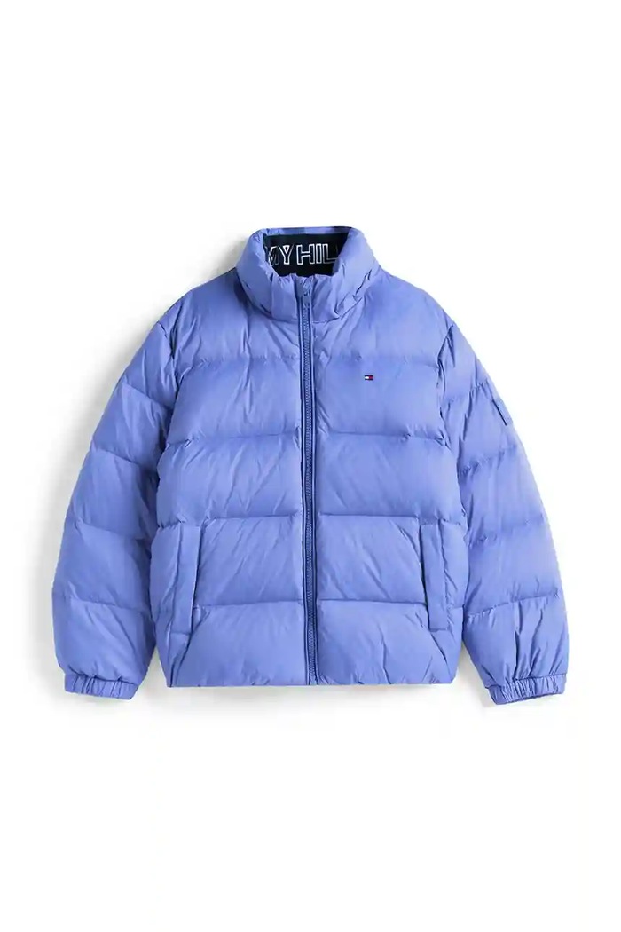 CHLAPEC Dětská péřová bunda Tommy Hilfiger KB0KB10091.128.176.9BYA modrá