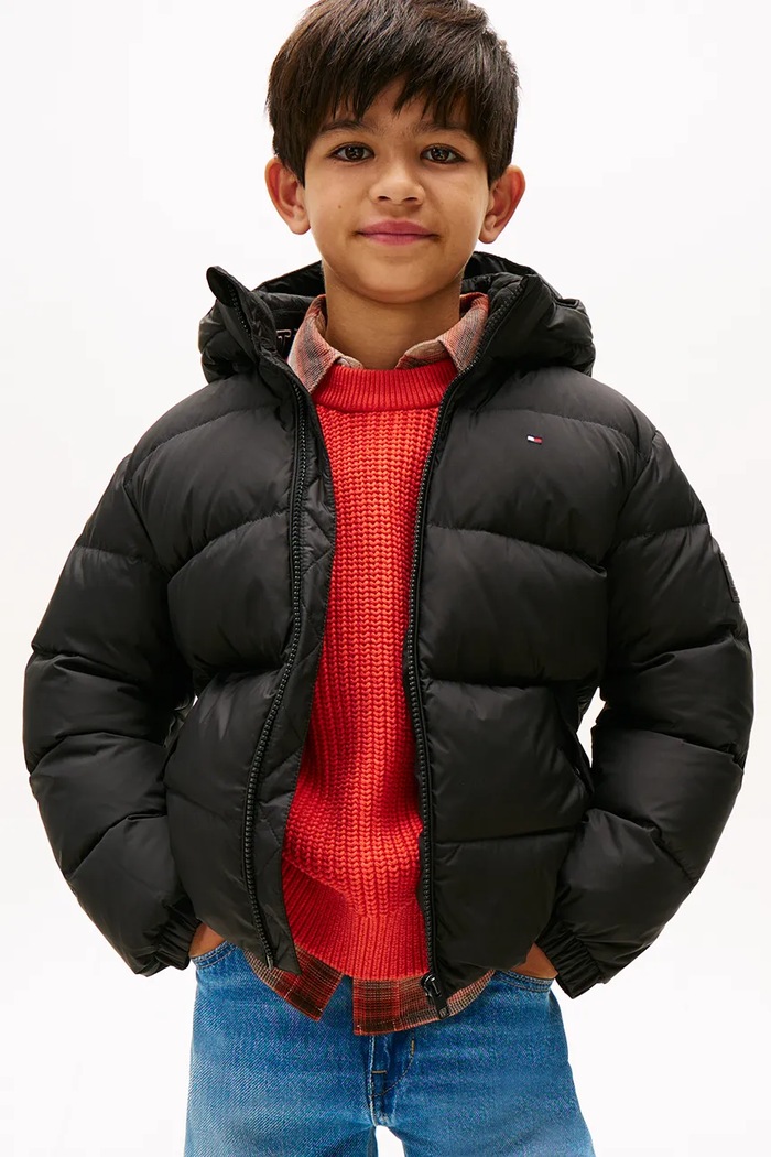 Detská páperová bunda Tommy Hilfiger zateplené čierna KB0KB10091.128.176.9BYA