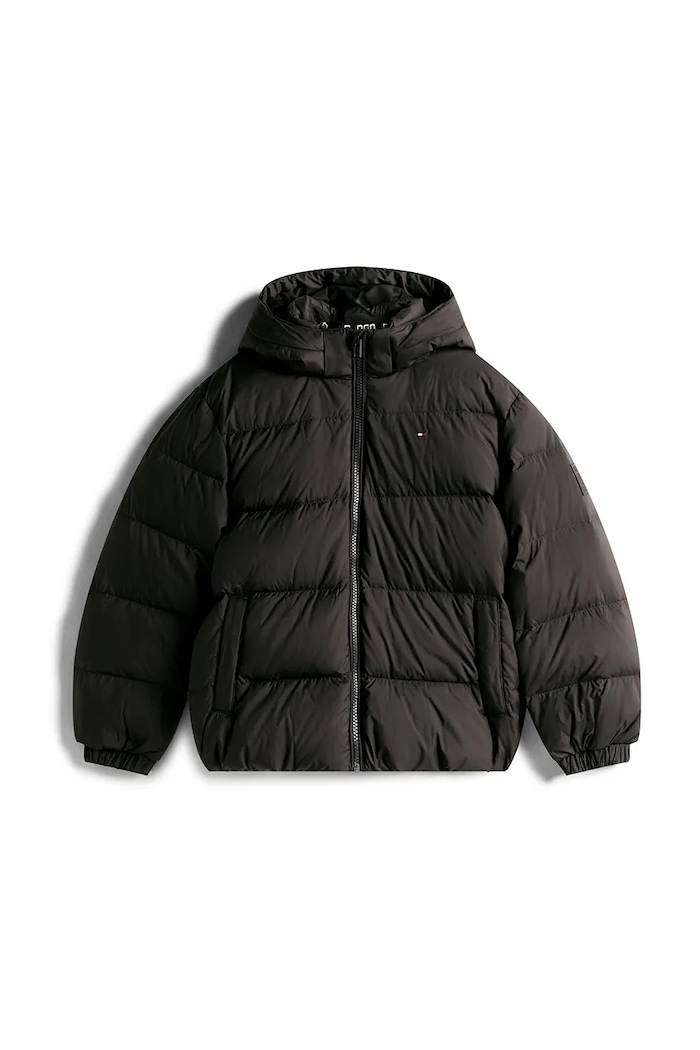 Detská páperová bunda Tommy Hilfiger KB0KB10091.128.176.9BYA čierna AW25
