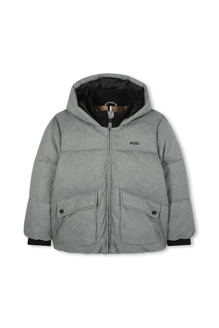 BOSS Geacă copii J52394.102.108 gri AW25