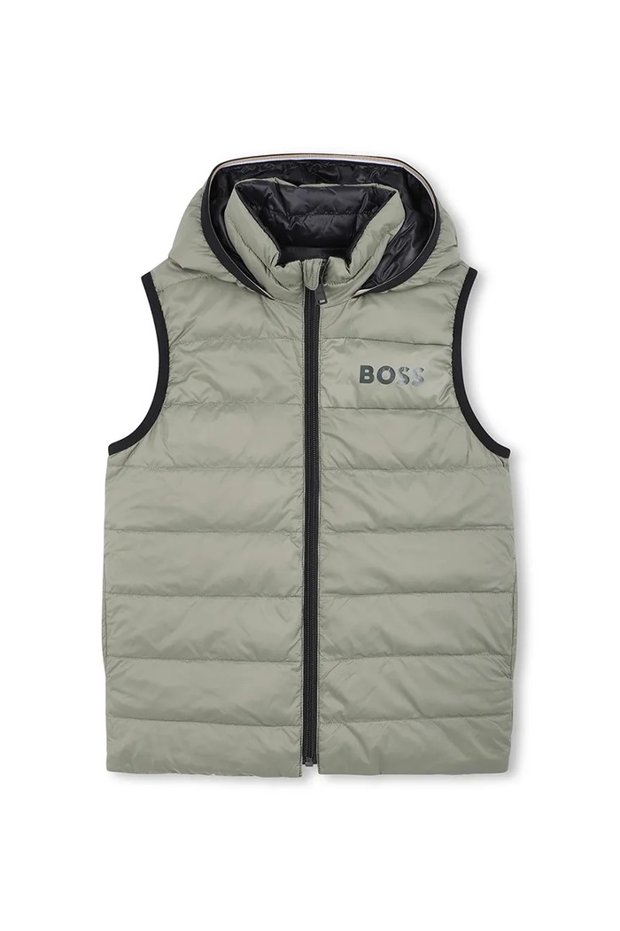 Dětská vesta BOSS nezateplené zelená J52395.114.150
