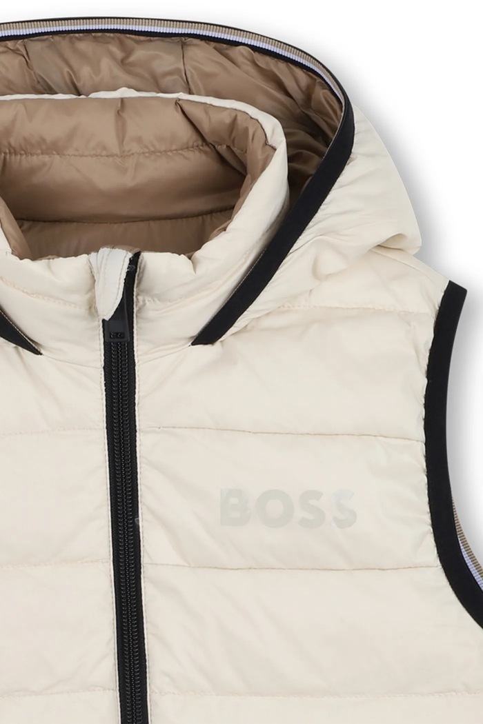 Παιδικό αμάνικο BOSS J52395.162.174 μπεζ