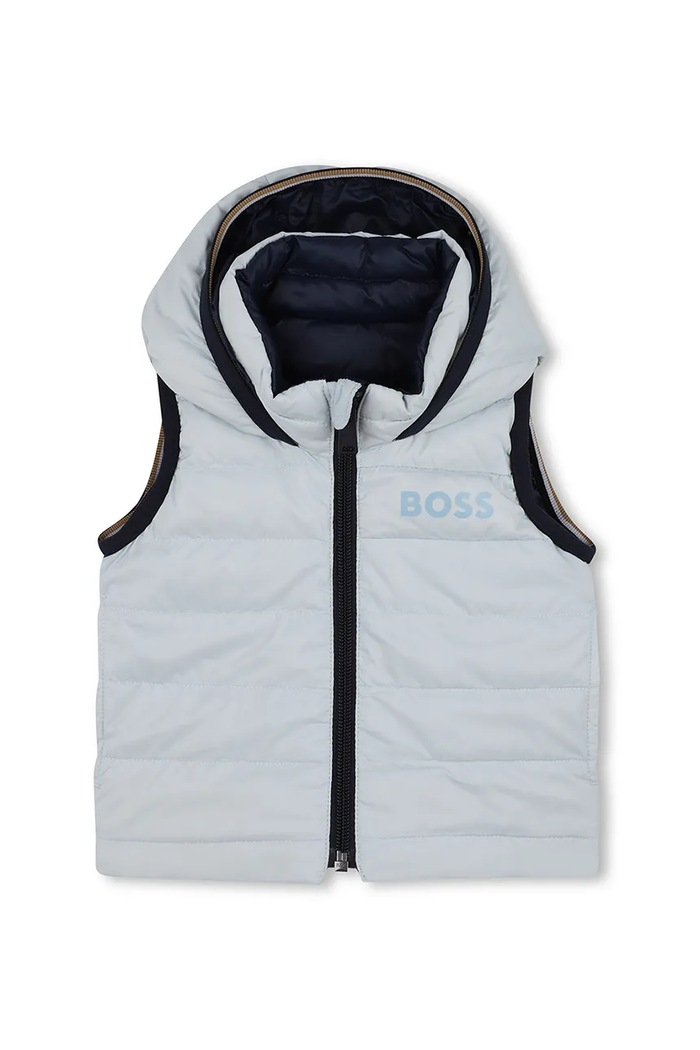 BOSS kifordítható gyerek pehelymellény enyhén szigetelt kék J52474.74.81