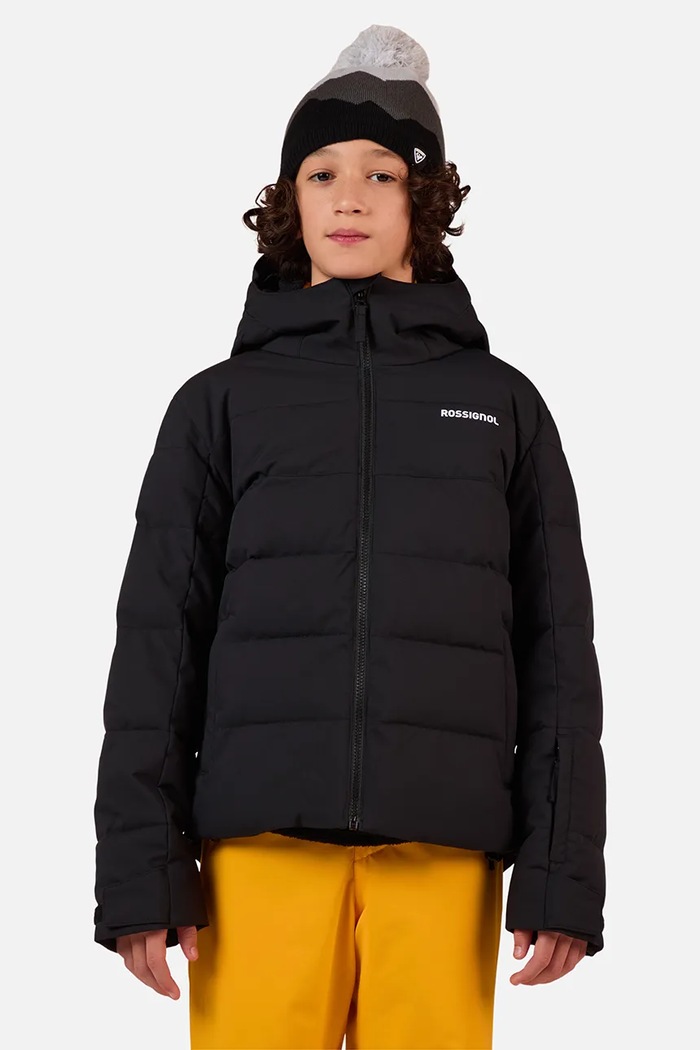 Detská lyžiarska bunda Rossignol SIZ QUILTED zateplené čierna RLOYJ02