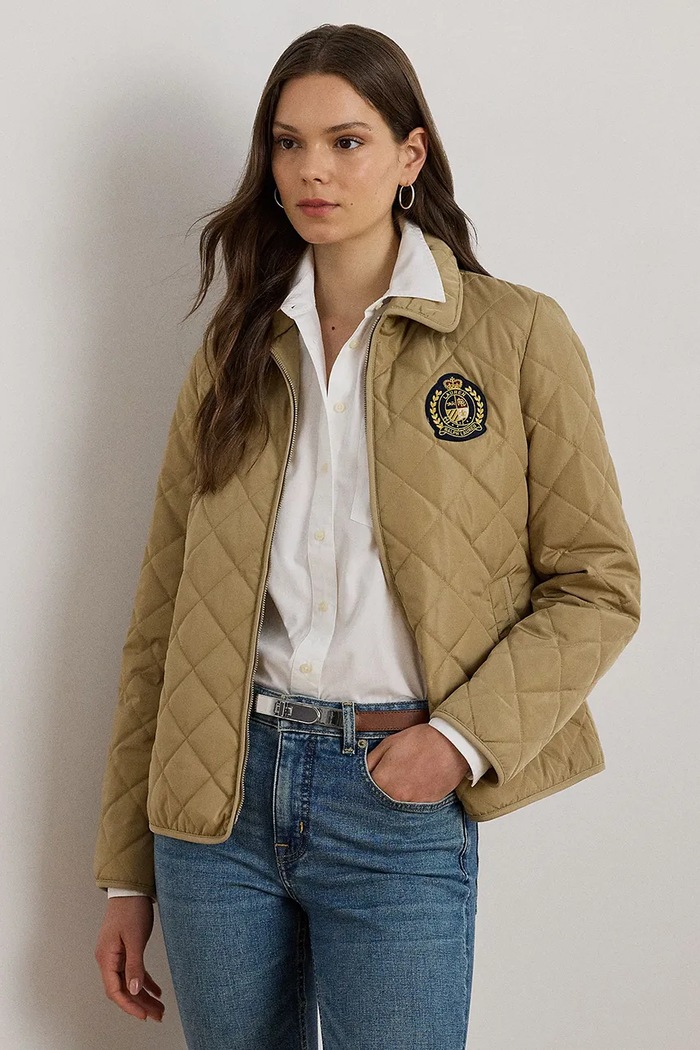 Lauren Ralph Lauren geacă petrecută pentru femei cu captuseala bej 297979539