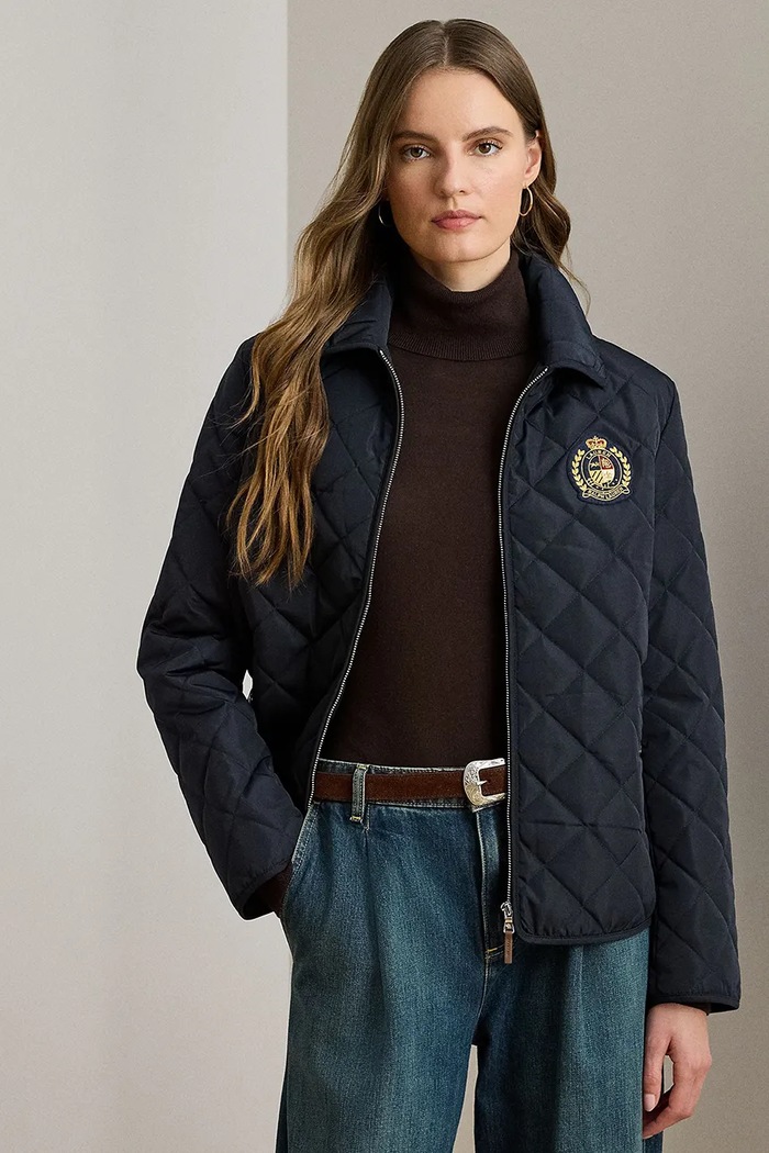 Lauren Ralph Lauren geacă petrecută pentru femei cu captuseala bleumarin 297979539