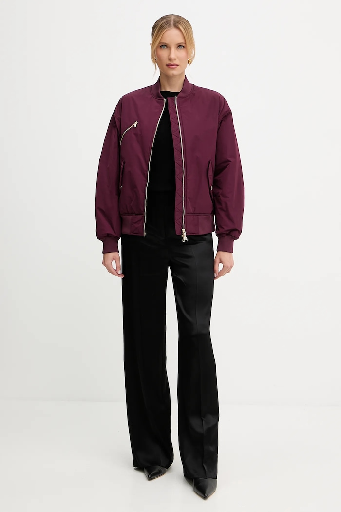Bunda Patrizia Pepe bomber burgundské 8O0185.A619