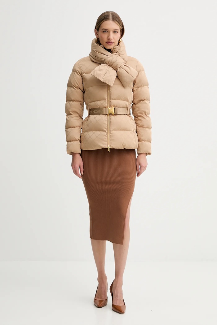 Μπουφάν Elisabetta Franchi PI83D56E2 μπεζ AW25