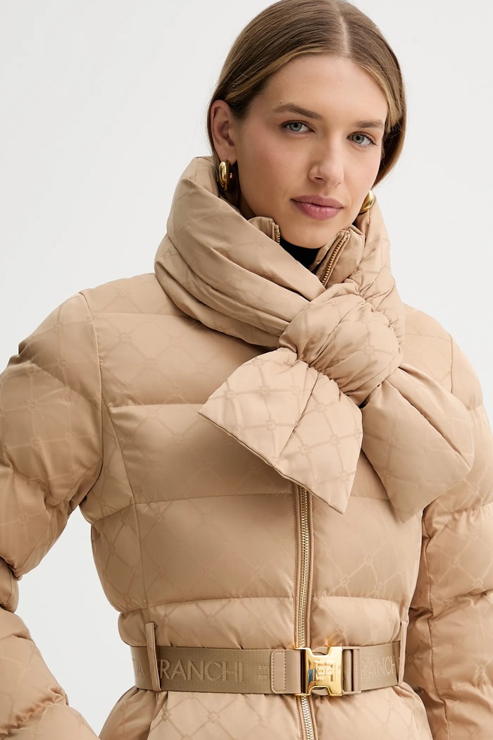 Μπουφάν Elisabetta Franchi μπεζ PI83D56E2