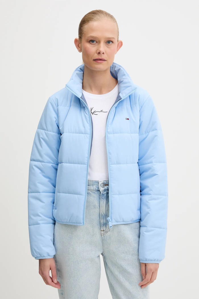 Tommy Jeans kurtka bez kaptura niebieski DW0DW20958