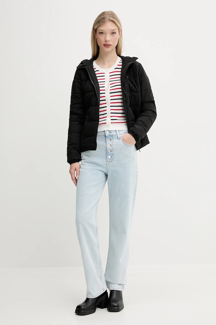 Μπουφάν Tommy Jeans DW0DW20959 μαύρο SS26