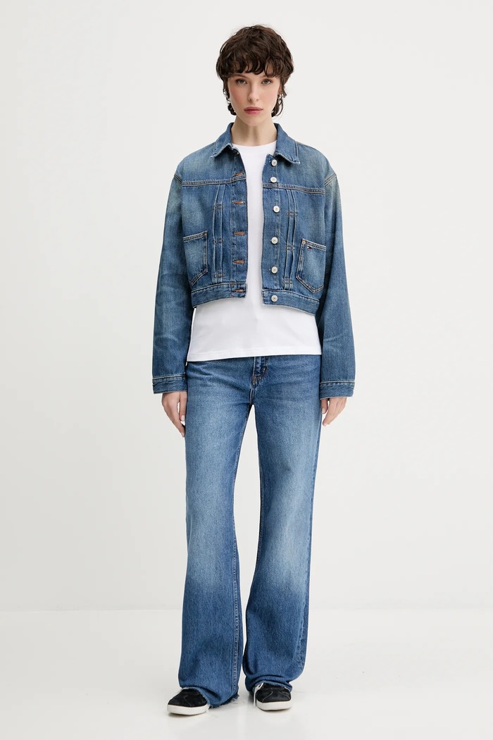 Džínová bunda Tommy Jeans DW0DW21061 modrá AW25
