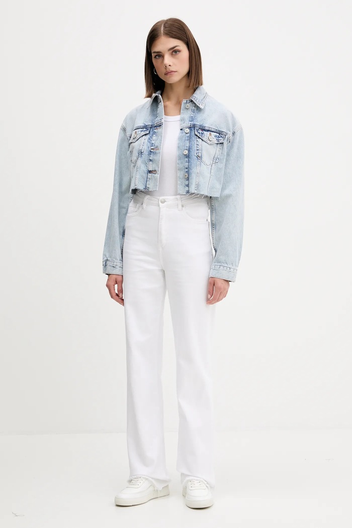 Rifľová bunda Tommy Jeans DW0DW21063 modrá AW25