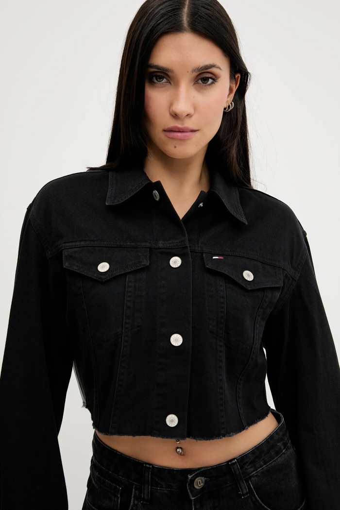 Дънково яке Tommy Jeans черен DW0DW21431