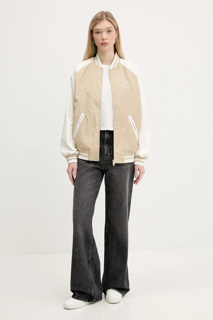 Bunda Tommy Jeans DW0DW21432 béžová AW25