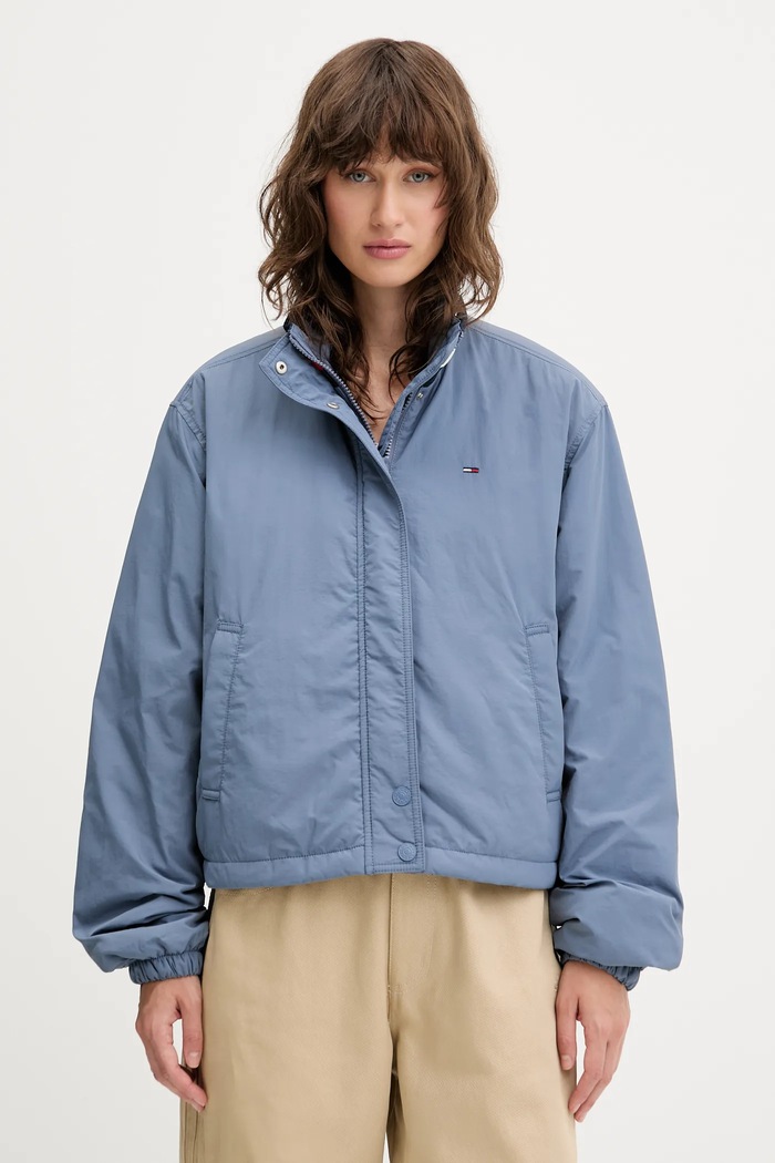 Tommy Jeans geacă cu captuseala albastru DW0DW21436