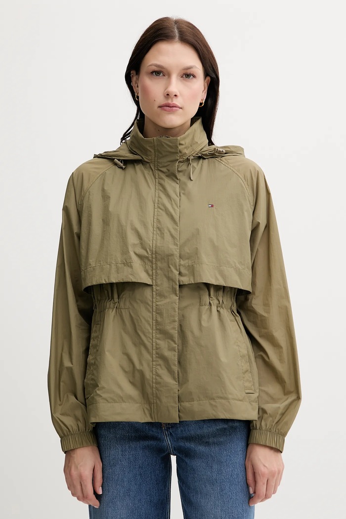 Bunda Tommy Hilfiger nezateplené zelená WW0WW46444