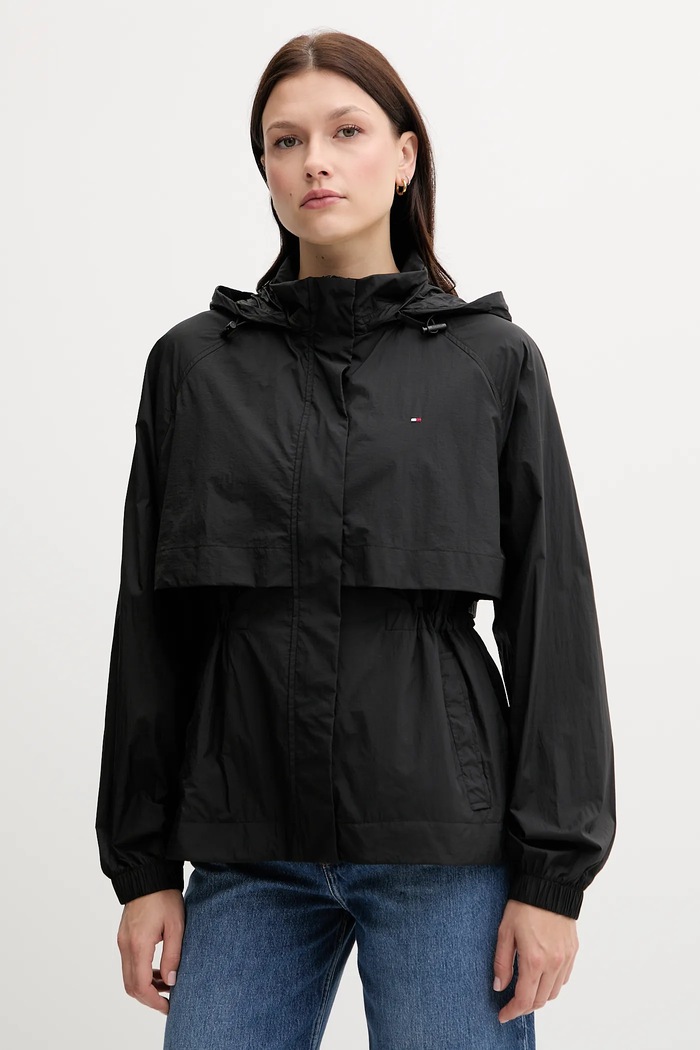 Bunda Tommy Hilfiger nezateplené černá WW0WW46444