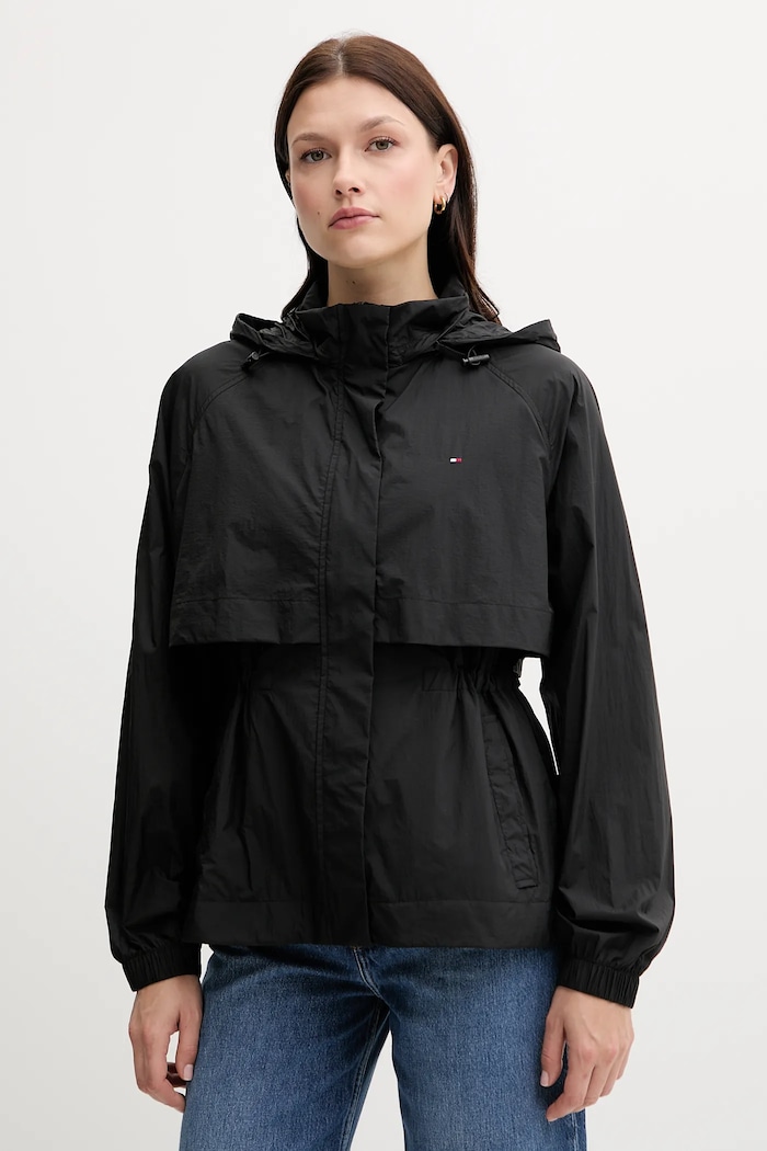 Bunda Tommy Hilfiger nezateplené černá WW0WW46444