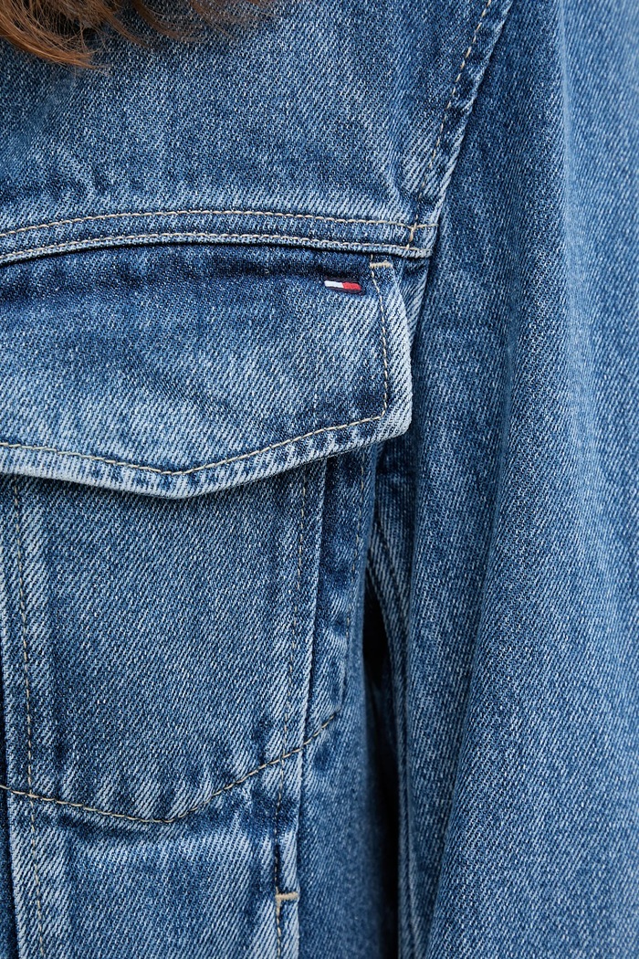 Jeans jakna Tommy Hilfiger modra WW0WW46485