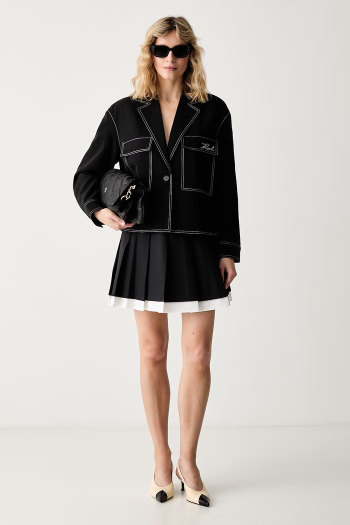 Karl Lagerfeld късо яке дамско A3W14041 черен SS26