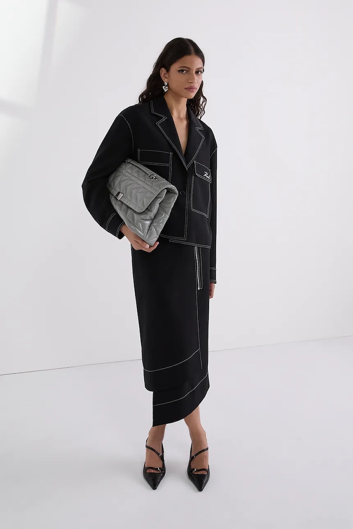 Karl Lagerfeld kurtka jeansowa czarny A3W14041