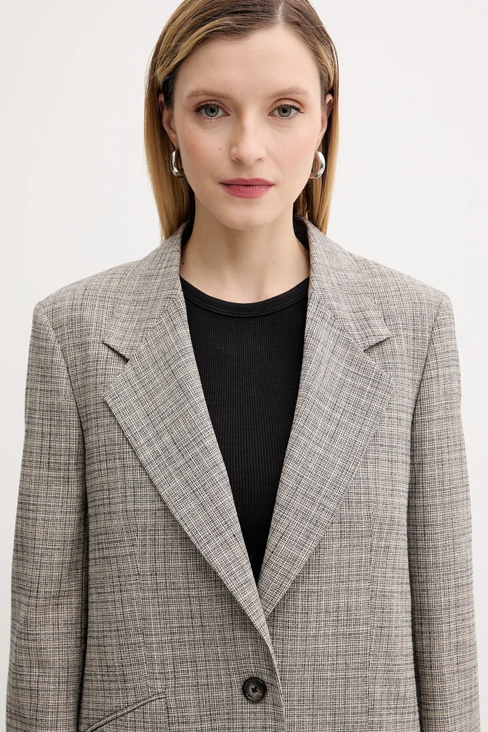 Blazer s příměsí vlny PS Paul Smith šedá W2R.424J.T31313