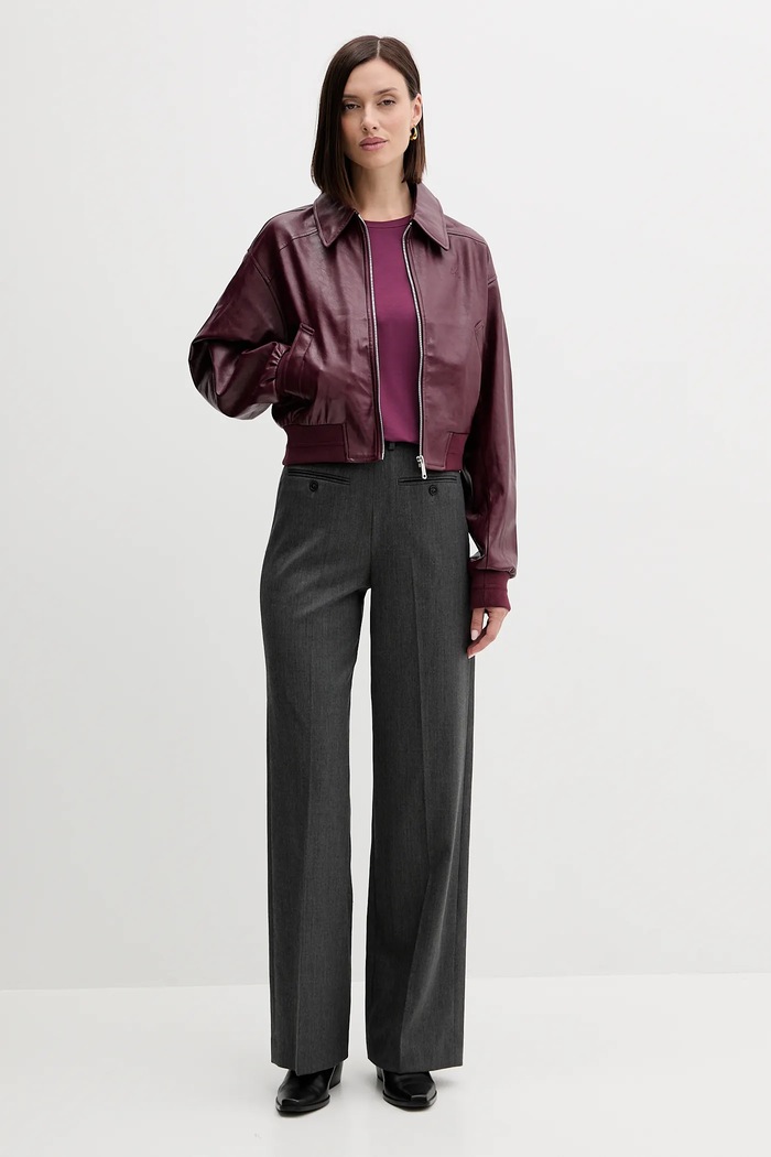 Bunda Calvin Klein Jeans LV047C518G burgundské AW25