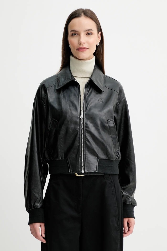 Bunda Calvin Klein Jeans nezateplené čierna LV047C518G