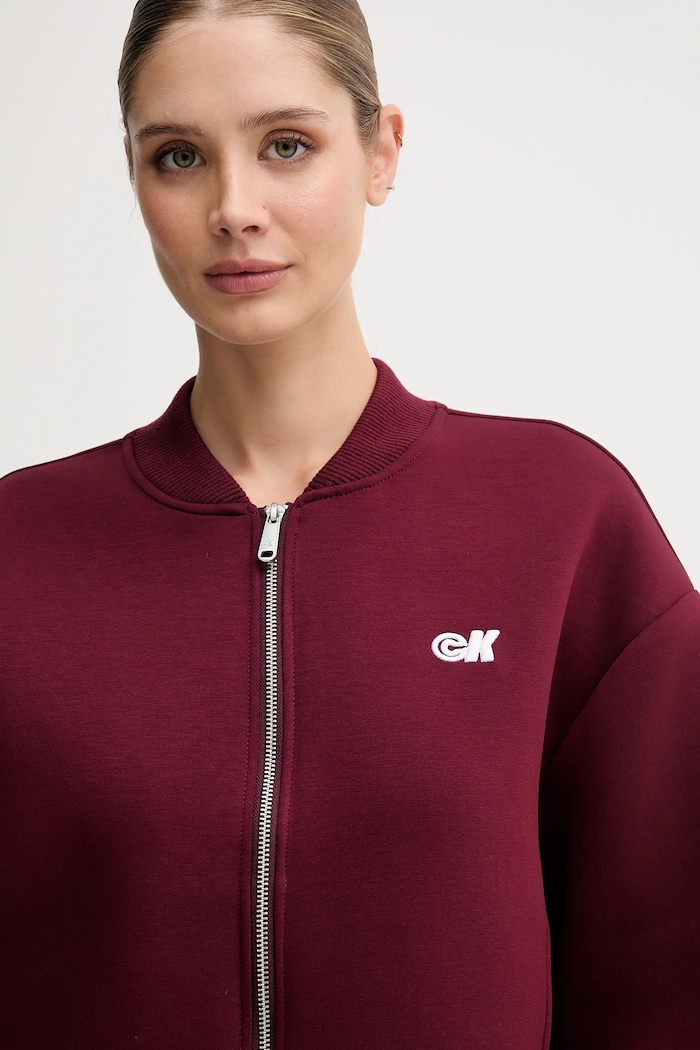 Calvin Klein Jeans bluza burgundia LV047C524G