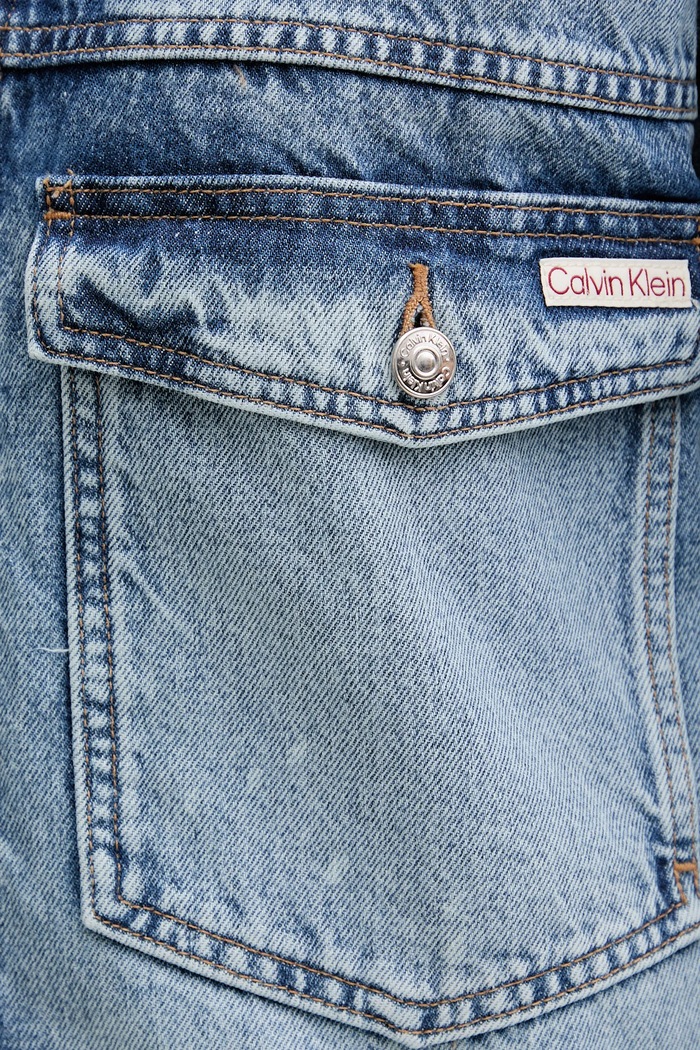 Džínová bunda Calvin Klein Jeans LV047C730G modrá
