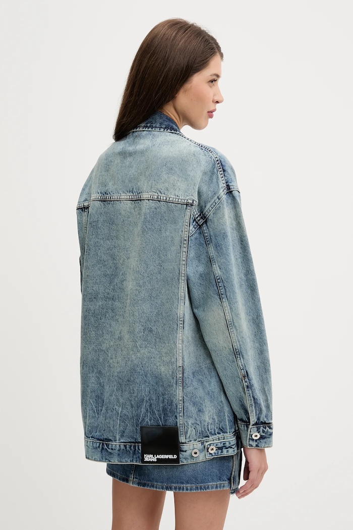 Odzież Karl Lagerfeld Jeans kurtka jeansowa A3W14011 niebieski