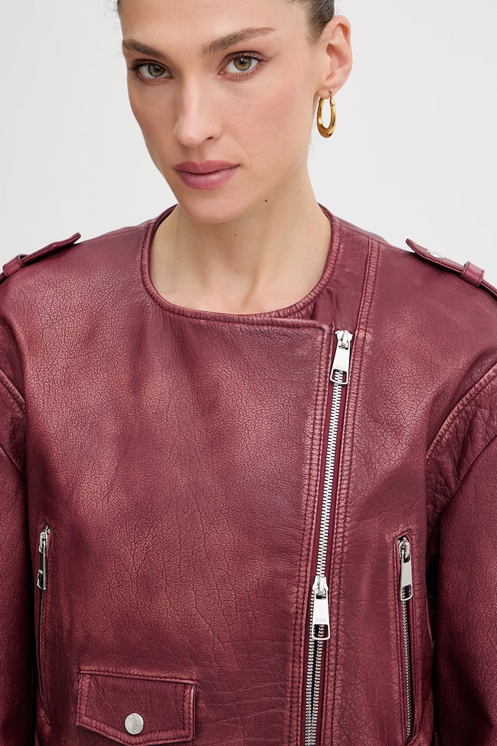 OVS geacă biker pentru copii 50543026 burgundia