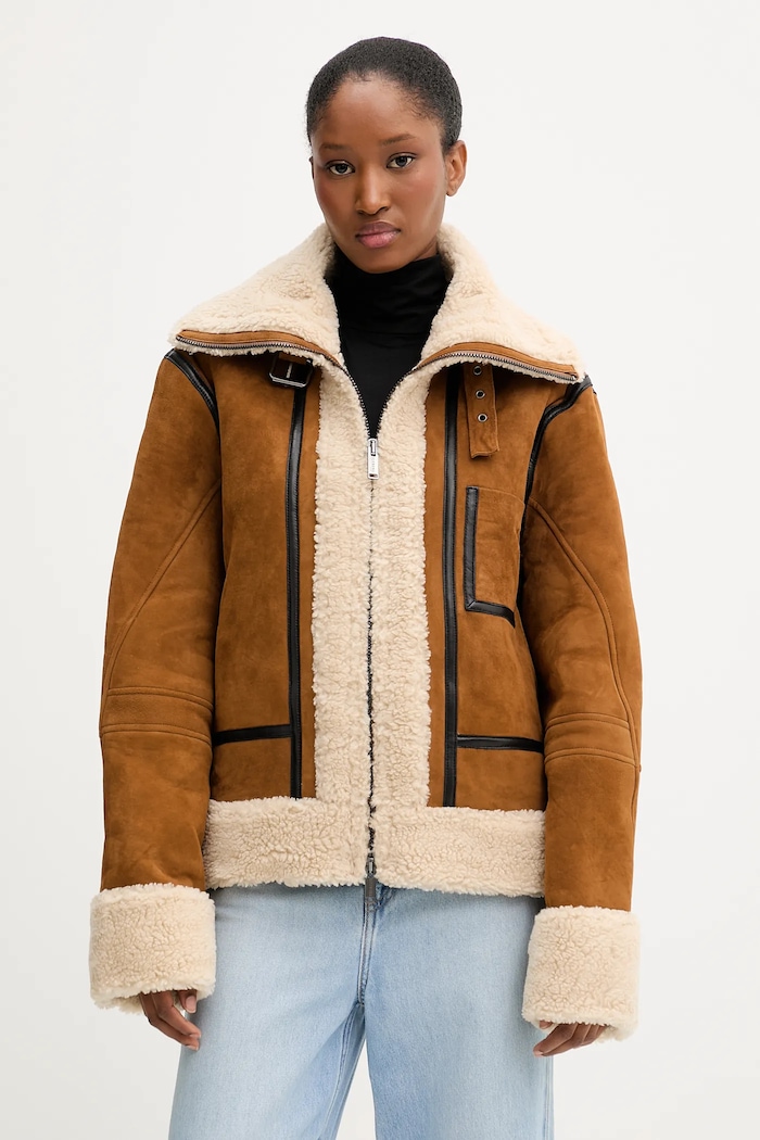 Jakna iz semiša Iceberg Oversize rjava ZO20.6807