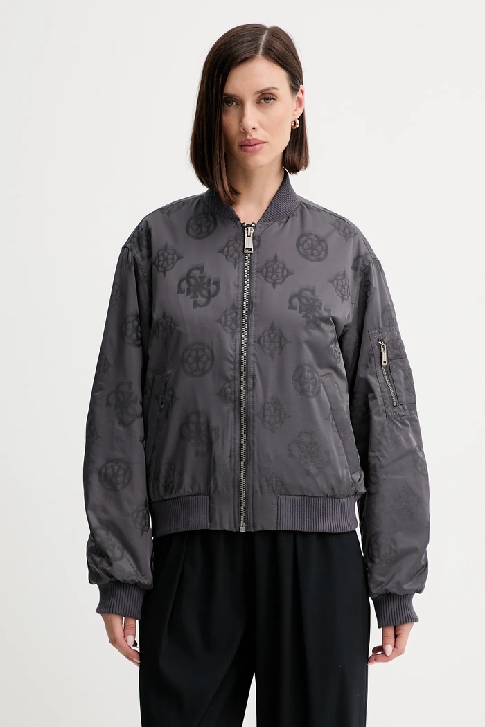 Bunda Guess PHILOMENE bomber fialová W5YL08.WHDK2