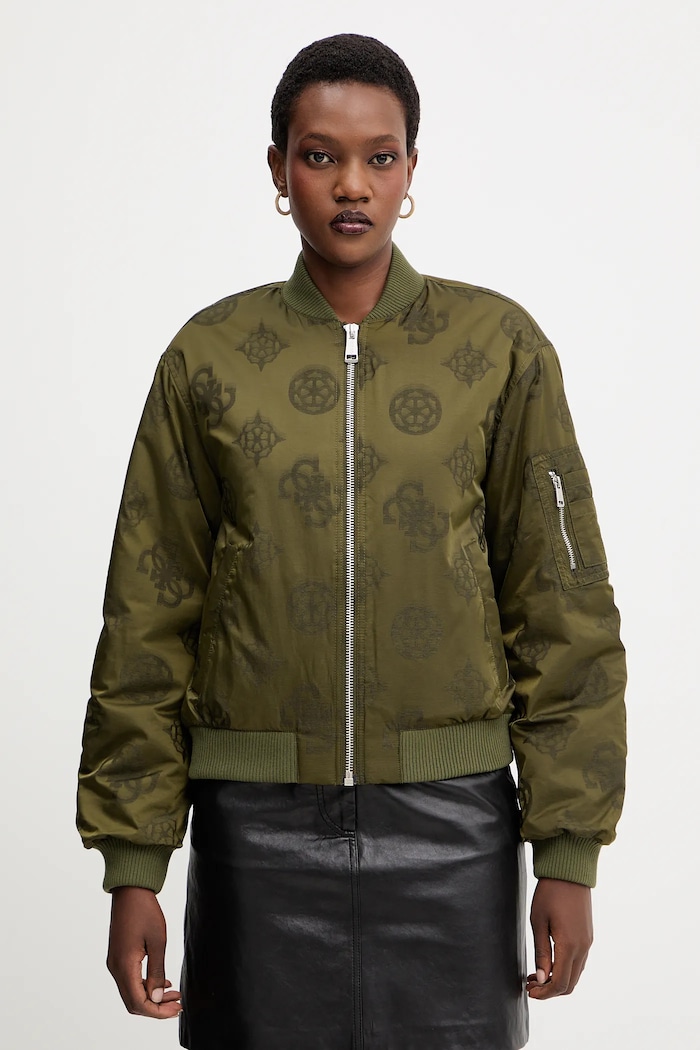 Bunda Guess PHILOMENE bomber zelená W5YL08.WHDK2